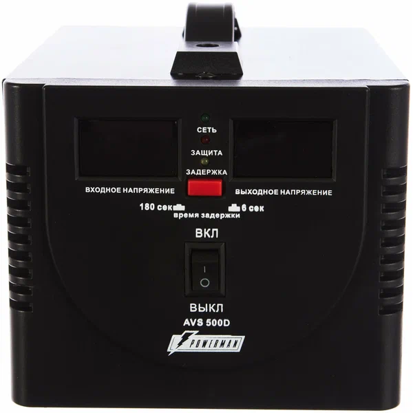 Стабилизатор напряжения PowerMan POWERMAN-AVS-500D-Black