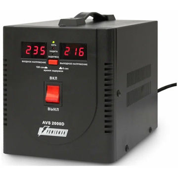 Стабилизатор напряжения PowerMan POWERMAN-AVS-2000D-Black - фото