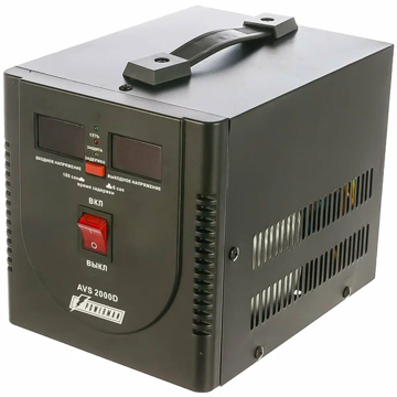 Стабилизатор напряжения PowerMan POWERMAN-AVS-2000D-Black - фото 1