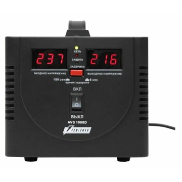 Стабилизатор напряжения PowerMan POWERMAN-AVS-1000D-Black - фото 1