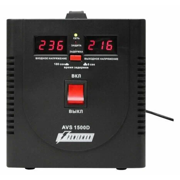 Стабилизатор напряжения PowerMan POWERMAN-AVS-1500D-Black