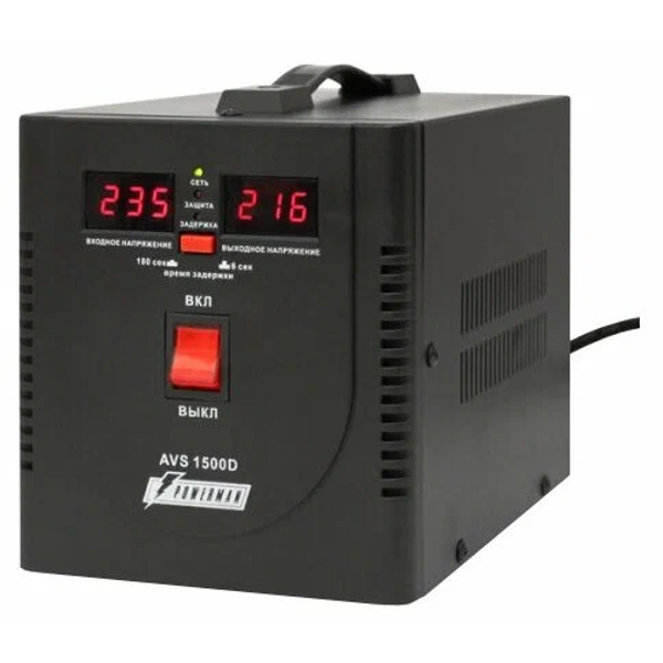 Стабилизатор напряжения PowerMan POWERMAN-AVS-1500D-Black