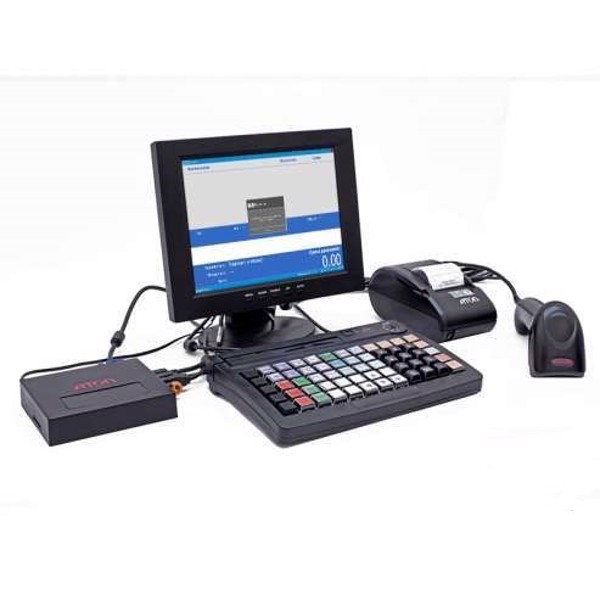 POS-комплект 10" HUB19  черный 54ФЗ, SJ-1088, KB-60 MSR, АТОЛ 30Ф+ с ФН, Linux, Frontol xPOS (42399)