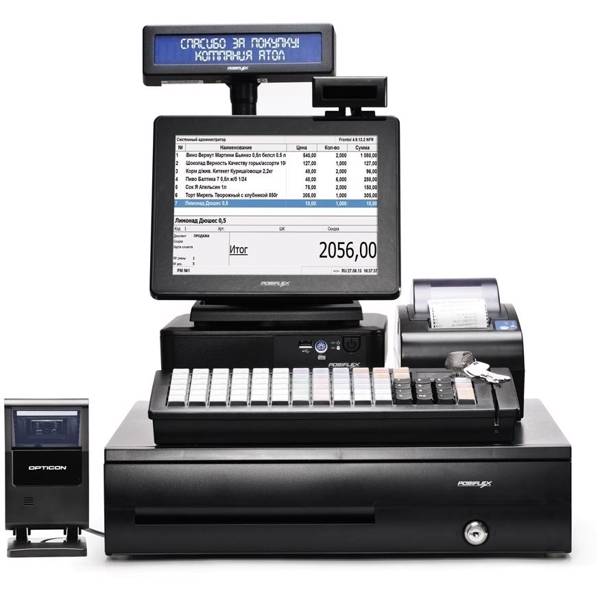 POS-система ForPOSt Бутик 15" черная [Без ФР, Frontol Торговля 54ФЗ, сенсор. бескулер. моноблок PS-3315, ДП, ДЯ, MSR123] (39621)