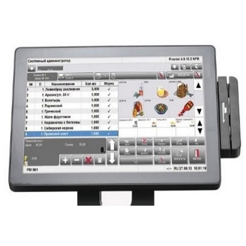 POS-система АТОЛ Бутик 15" черная [Без ФР, Frontol Торговля 54ФЗ, сенсор. бескулер. моноблок АТОЛ ViVA II, ДП, ДЯ, MSR123] (39620) - фото 1