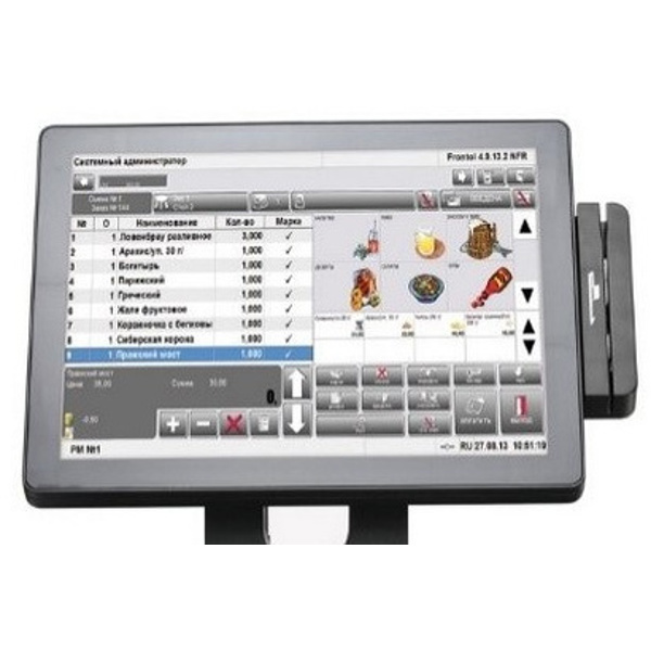 POS-система АТОЛ Бутик 15" черная [Без ФР, Frontol Торговля 54ФЗ, сенсор. бескулер. моноблок АТОЛ ViVA II, ДП, ДЯ, MSR123] (39620)