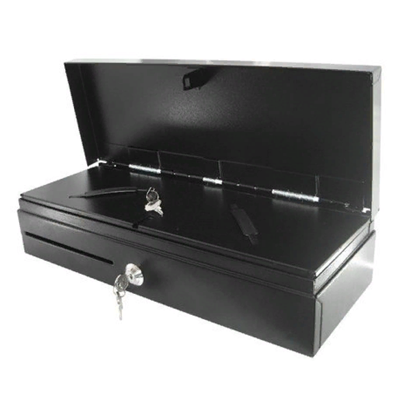 Денежный ящик АТОЛ FlipTop-B черный, 24V, крышка для инкассации (38714)