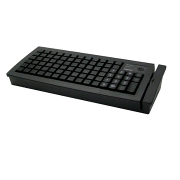 Программируемая клавиатура Posiflex KB-6600B черная c ридером магнитных карт на 1-3 дорожки (21976) - фото 1