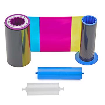 Красящая лента, Цветная с ингибитор-панелью , YMCUvK, 500 отпечатков для ZXP9 800012-942 - фото