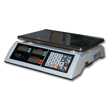 Торговые настольные весы MERTECH M-ER 327 AC-15.2 "Ceed" LCD Черные MER3016 - фото