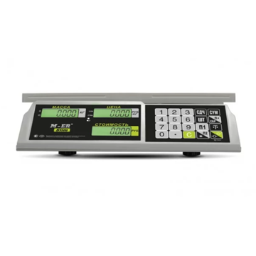 Торговые настольные весы MERTECH M-ER 326 AC-15.2 &quot;Slim&quot; LCD Белые MER3040 - фото 1