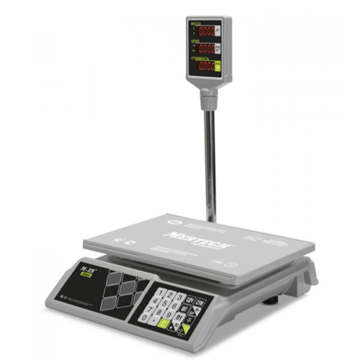 Торговые настольные весы MERTECH M-ER 326 ACP-15.2 "Slim" LED Белые MER3046 - фото