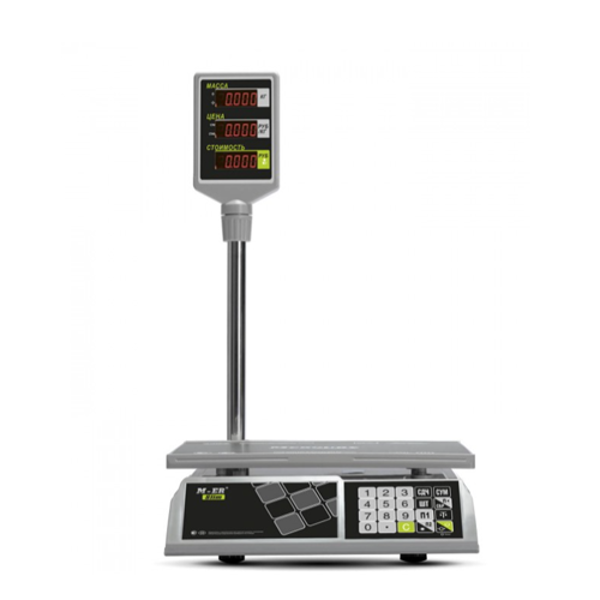 Торговые настольные весы MERTECH M-ER 326 ACP-15.2 "Slim" LED Белые MER3046