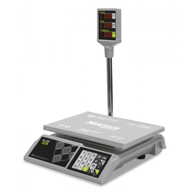 Торговые настольные весы MERTECH M-ER 326 ACP-32.5 "Slim" LED Белые MER3047
