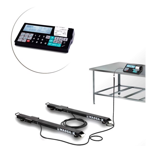 Весы до 2000 кг с печатью чеков МАССА-К 4D-B-23-2000 RC (МК10792)