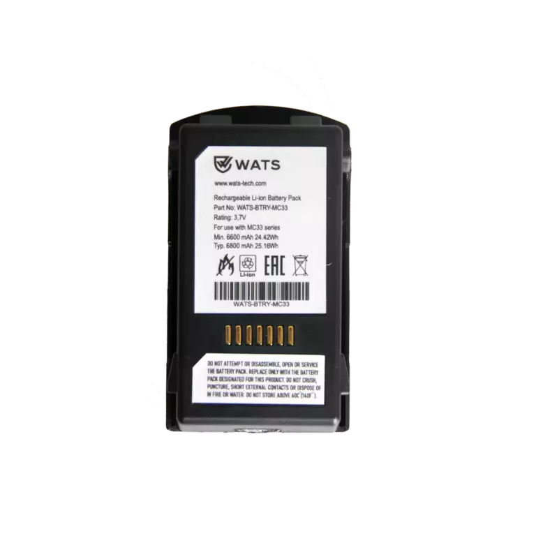 Аккумуляторнаябатарея6800mAhWATSдляТСДZebraMC32/MC33(WATS-BTRY-MC32/33-68MA-01)